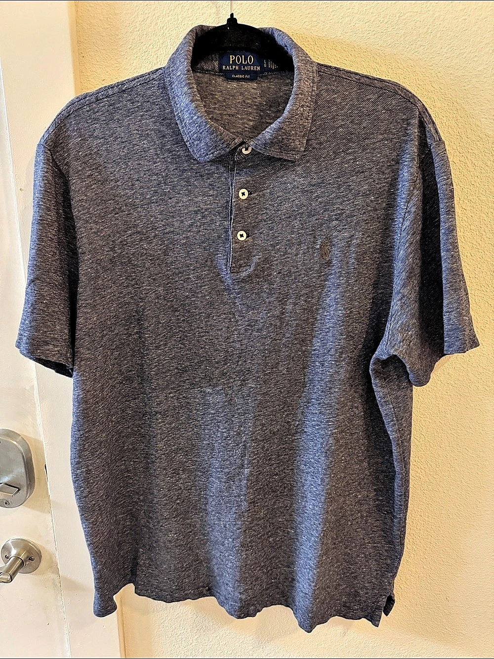Polo Ralph Lauren Men’s L Gray Classic Fit Polo Shirt Tonal Pony